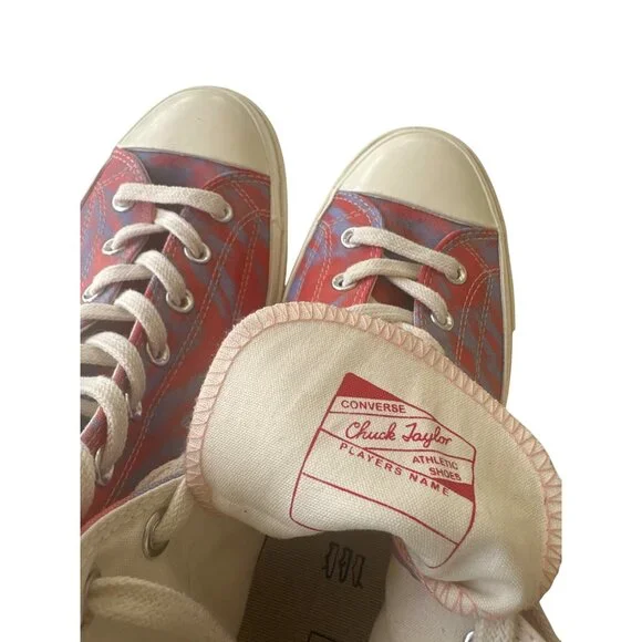 Converse Chuck Taylor All Star Red & Blue Tie-Dye High-Top Sneakers Size 13Men - Picture 7 of 8